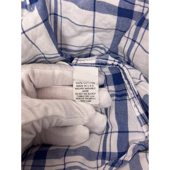 Gitman Bros Small Mens Vintage Oxford Plaid Button Down Long Sleeve - Picture 12 of 12